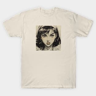 Retro Anime Girl Vintage T-Shirt